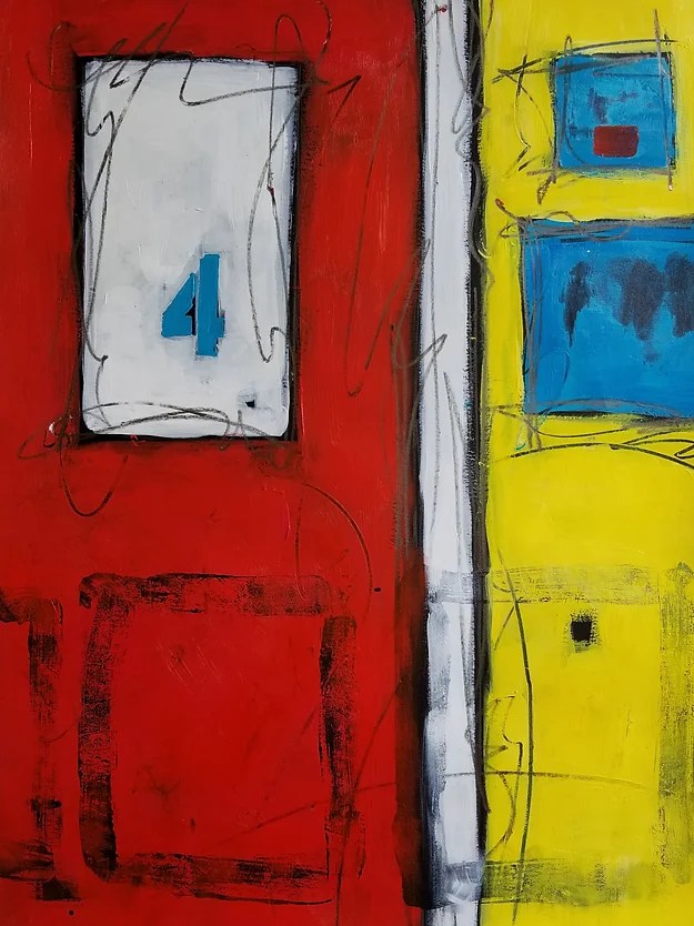 "Roar Like Thunder #450" Original Mixed Media Painting on Canvas