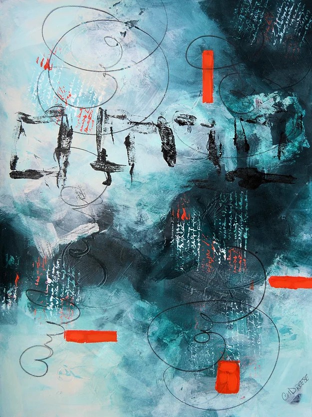 "Stepping Stones I" Original Mixed Media Painting on Canvas