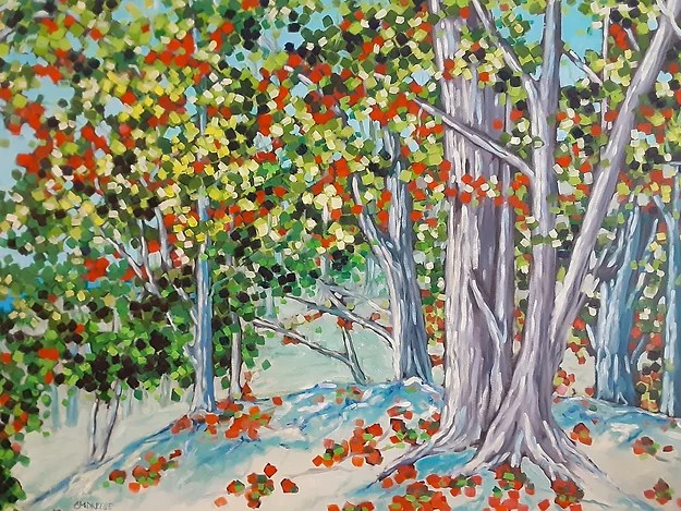 "Summer's Wave Goodbye" Original Oil Painting on Canvas